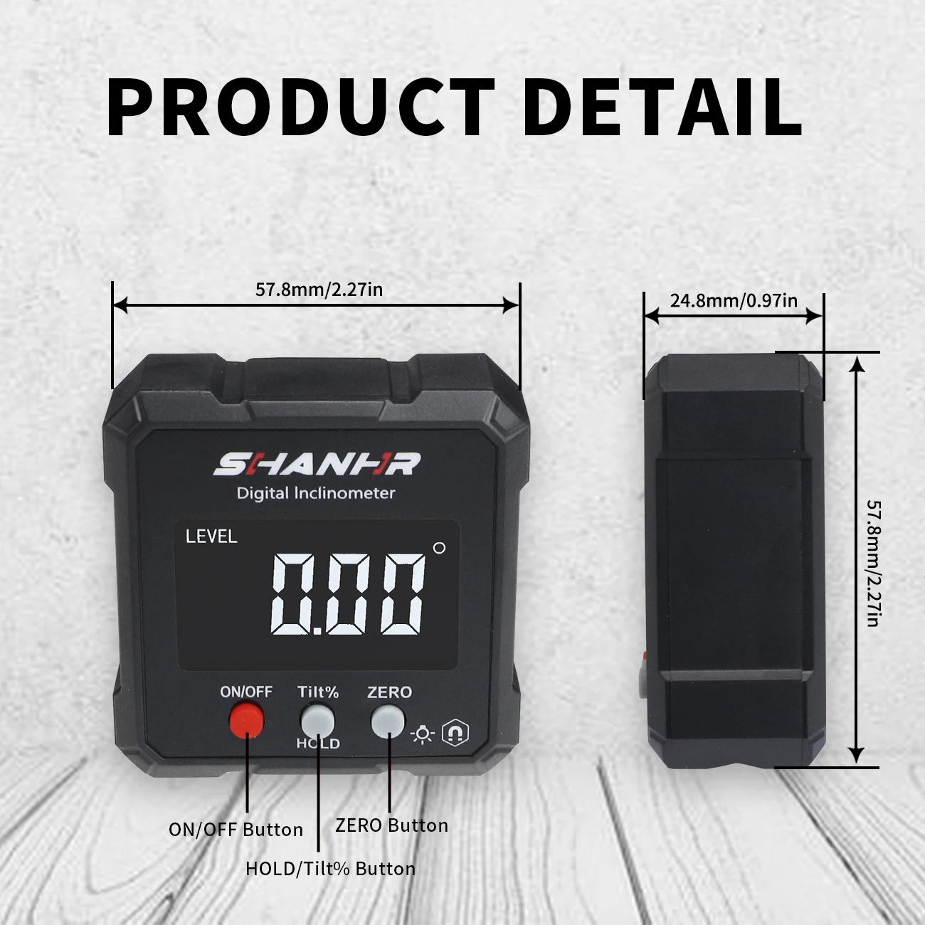 SHANHR Neuer Winkelmesser, 360-Grad-Mini-elektronischer digitaler Winkelmesser, Neigungsmesser, Winkelmesser, Messbox – Detail 12