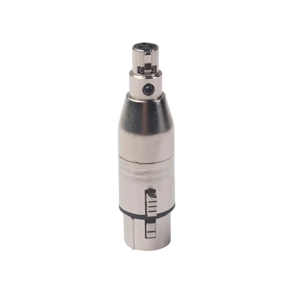 Zinc Alloy Shell Mini XLR Female 3Pin To XLR Female 3Pin Mixer Microphone Audio Adapter