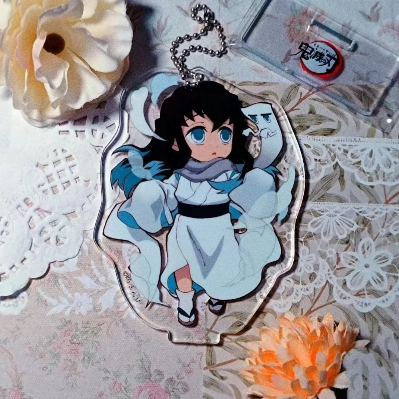 

Demon Slayer Anime Keychain Women Tokitou Muichirou Key Chain Bags Charms Keyring Pendant Friend Kids Gifts Toys for Fans Cos