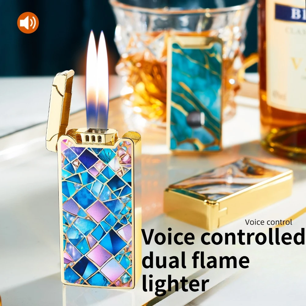 Gas Electric Hybrid Voice Controlled Induction Ignition Butane Lighter with Multiple Ignition Methods Arc Ignition Lighter