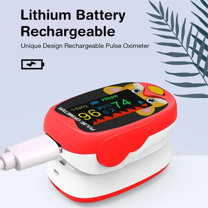 AJC USB digital oximeter of fingers Blood Oxygen Monitor pediatric oximeter adult rechargeable oximeter OLED Home Medica