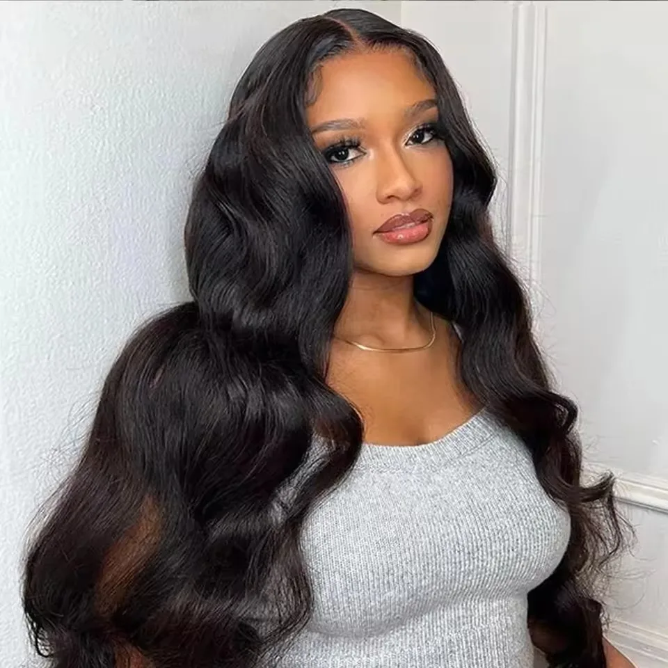 13x6 Body Wave HD Lace Frontal Wig 34 40 Inch 200 Density Pre Plucked Baby Hair 360 Full Lace Option Remy Human Hair Wigs For Black Women Party And Daily Use
