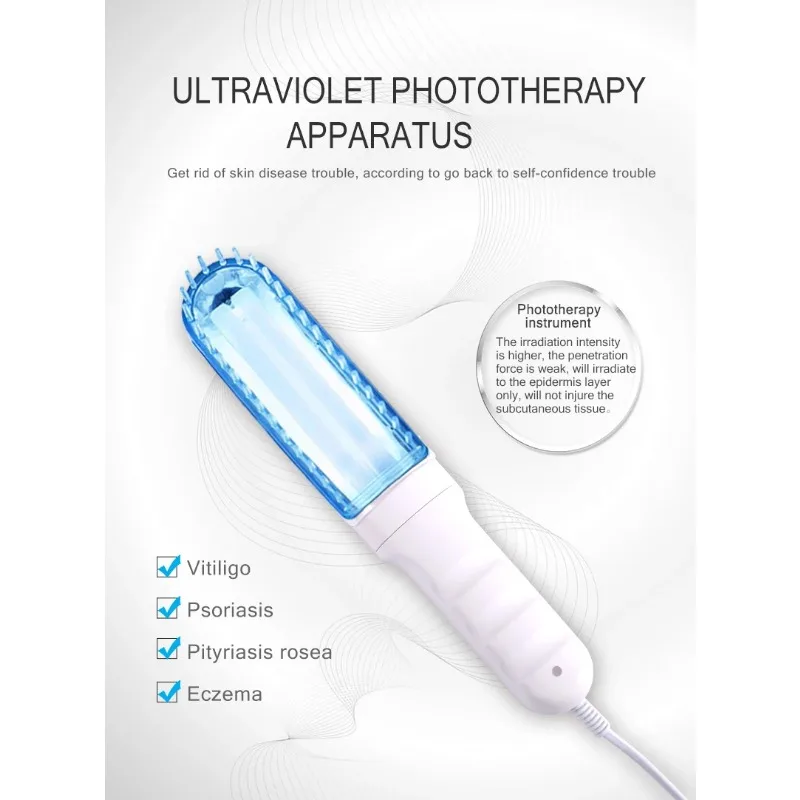 311nm Ultraviolet Phototherapy Instrument use UVB Philips Lamp UV for Vitiligo Psoriasis White Spots Skin Disease