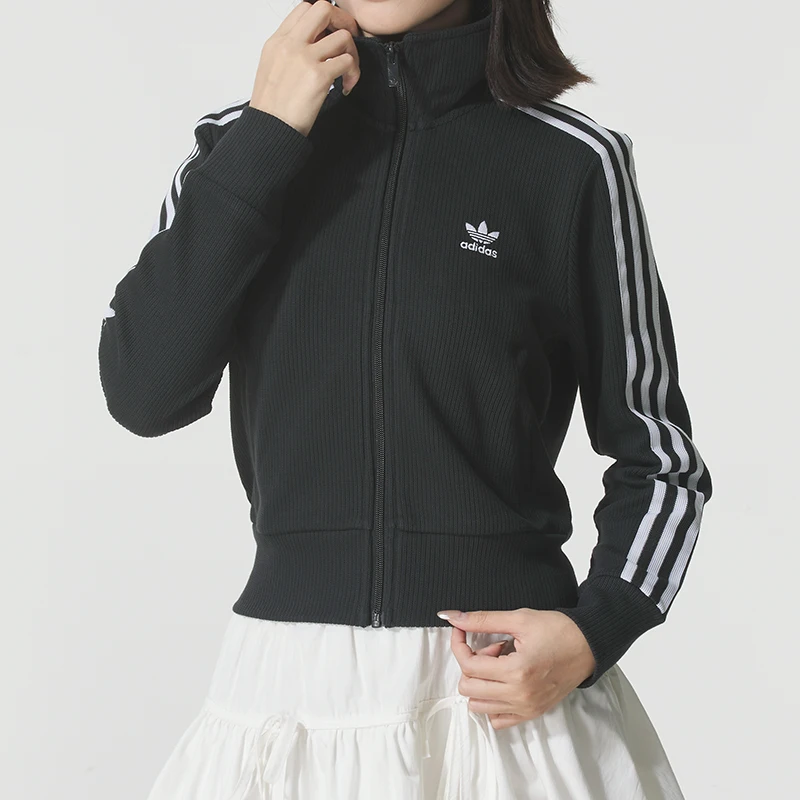 

Adidas Originals Women's Jacket Retro Stand-Up Collar Sportswear Fashion Trendy Slim Fit Jacket Iy7278