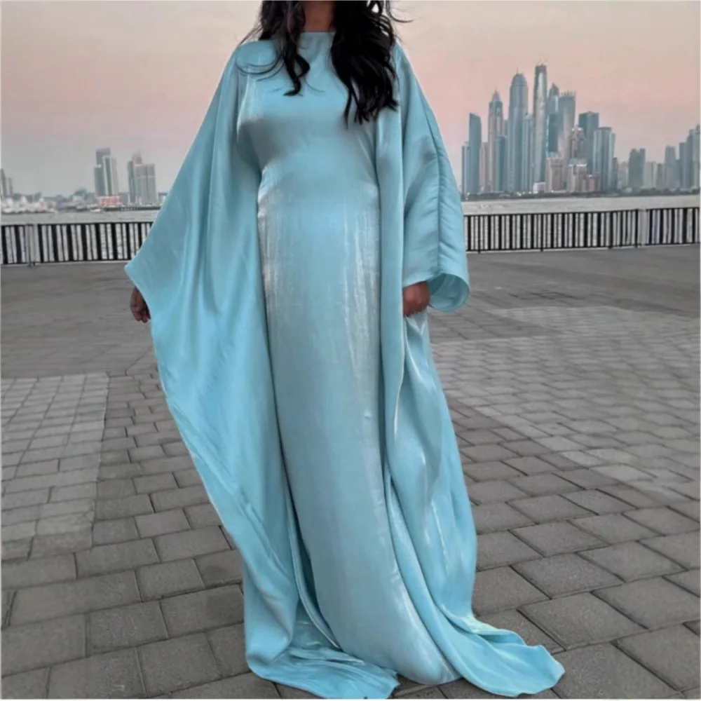 

Ramadan Muslim Dress Bat Sleeve Women Abaya Eid Jilbab Kebaya Kaftan Robe Caftan Hijab Dresses Dubai Kimono Islam Clothes Niqab