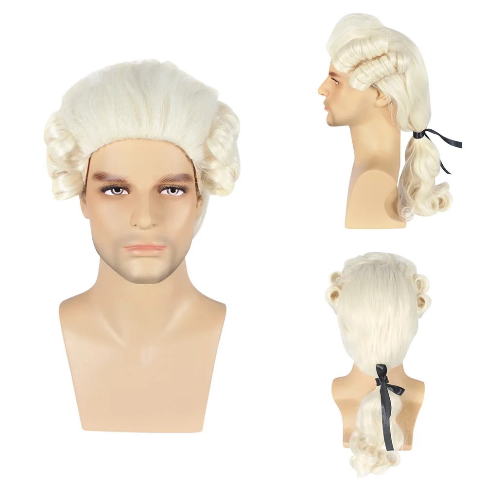 Carnival Party Adult Cosplay Judge Lawyer Hair Headwear