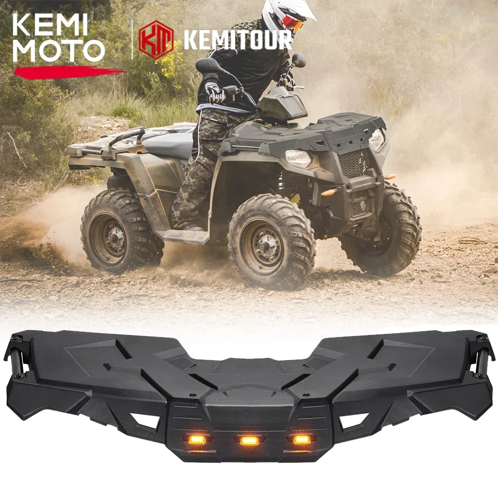 

KEMIMOTO ATV Front Rack Compatible with Polaris Sportsman 570 450 2017-2023 Cover Assembly with Lights Front Lid 2636440-070