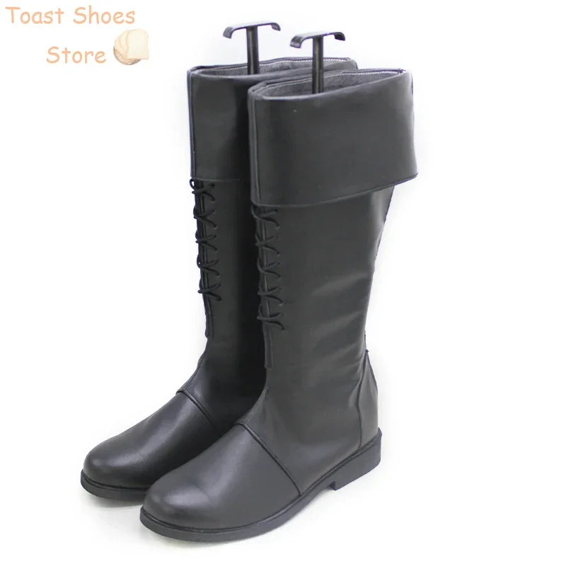 Hakase fuyuki cosplay sapatos vtuber cosplay adereços sapatos de couro do plutônio botas de carnaval de halloween traje prop