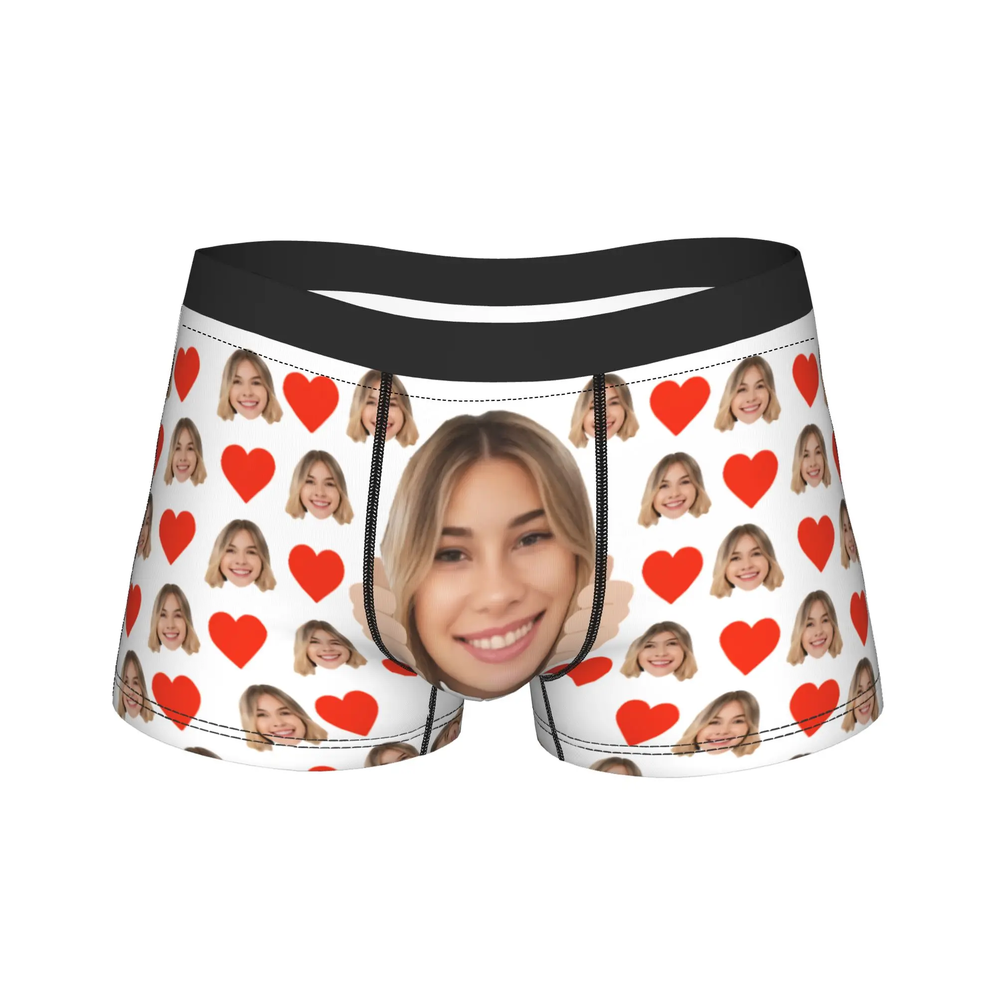 Men Personalized Face Photo Boxer Briefs Shorts Panties Soft Underwear Custom DIY Homme Funny S-XXL Underpants