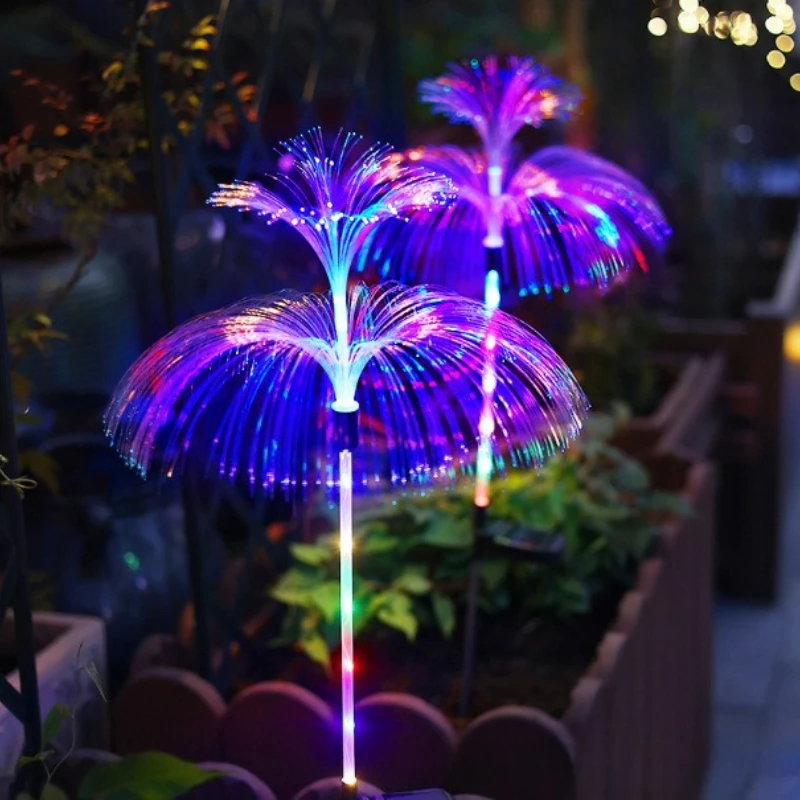 1PC 7-Color Changing Outdoor Lamp Solar Jellyfish Lights Waterproof Pathway Lawn Garden Decor Lighting image 2