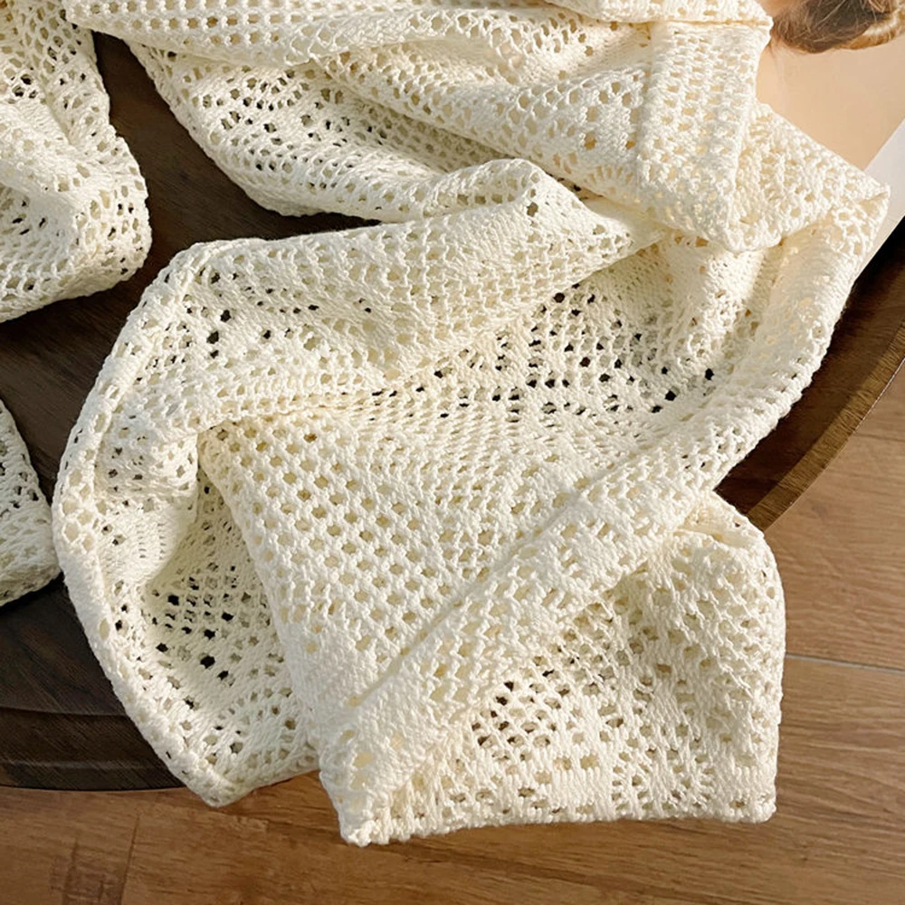 

Модные и стильные полые кружевные повседневные брюки для женщин летом 2025, универсальный дизайн, прямые широкие брюки