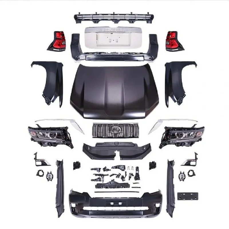 2010-2017 for LC150 FJ150 Bodykit Upgrade to 2018 Bumpers New Rear Front Bumper Grille Kits 5