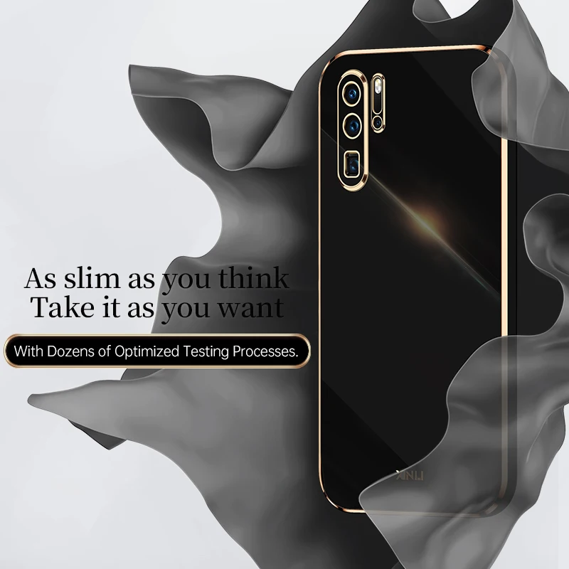 Luxury Square Plating Phone Case For Huawei P30 Pro Lite P30Pro P30Lite 5G ShockProof Soft TPU Back Cover Fundas