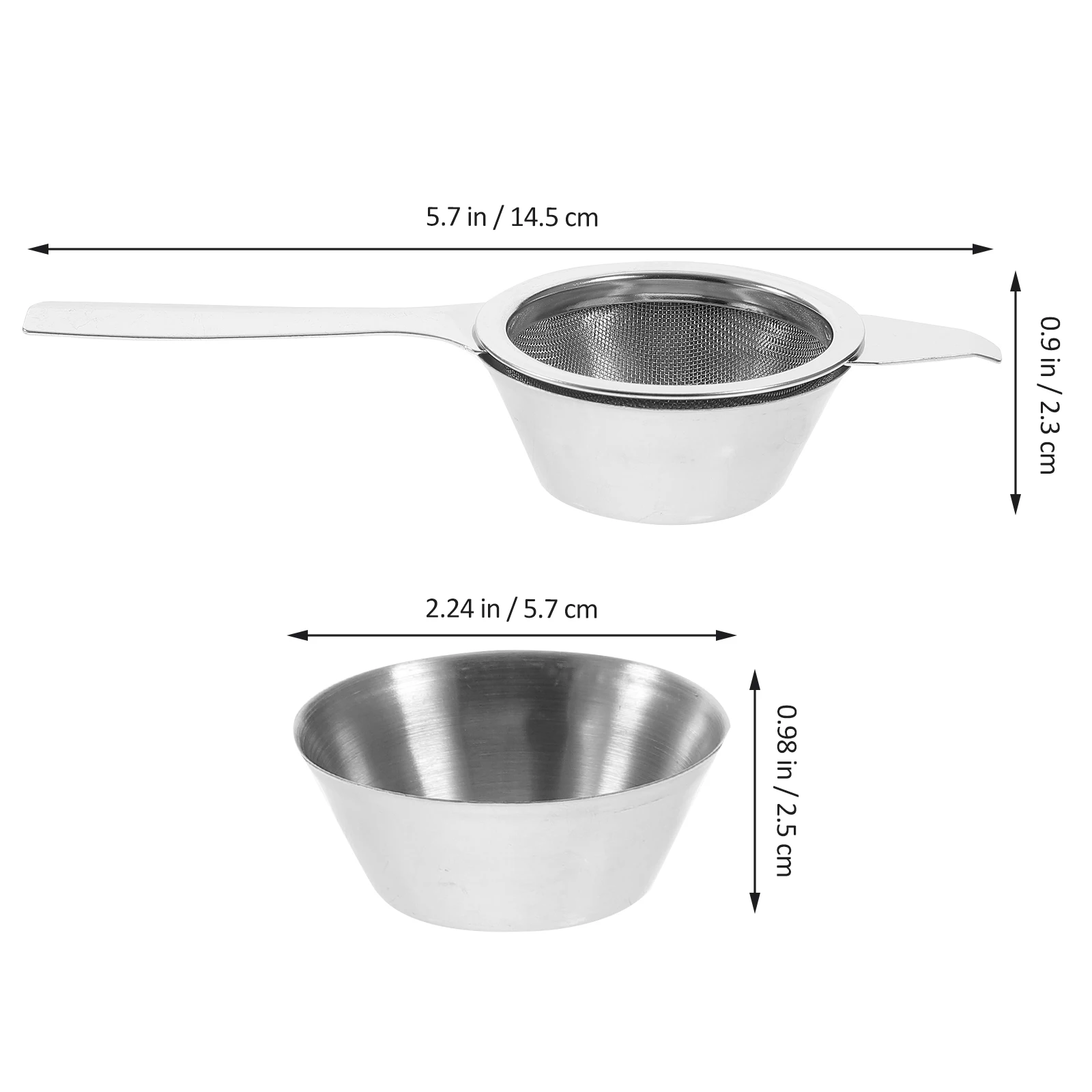 

Stainless Steel Colander Fine Strainers Rust Resistant Lightweight Stronger than Aluminum Long-Lasting Kitchen for Coffee