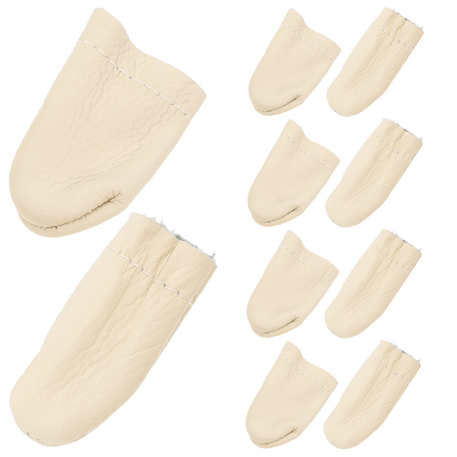 

10Pairs Finger Protectors Durable Breathable Soft Flexible Finger Cots for Sewing Knitting Felting DIY Crafts