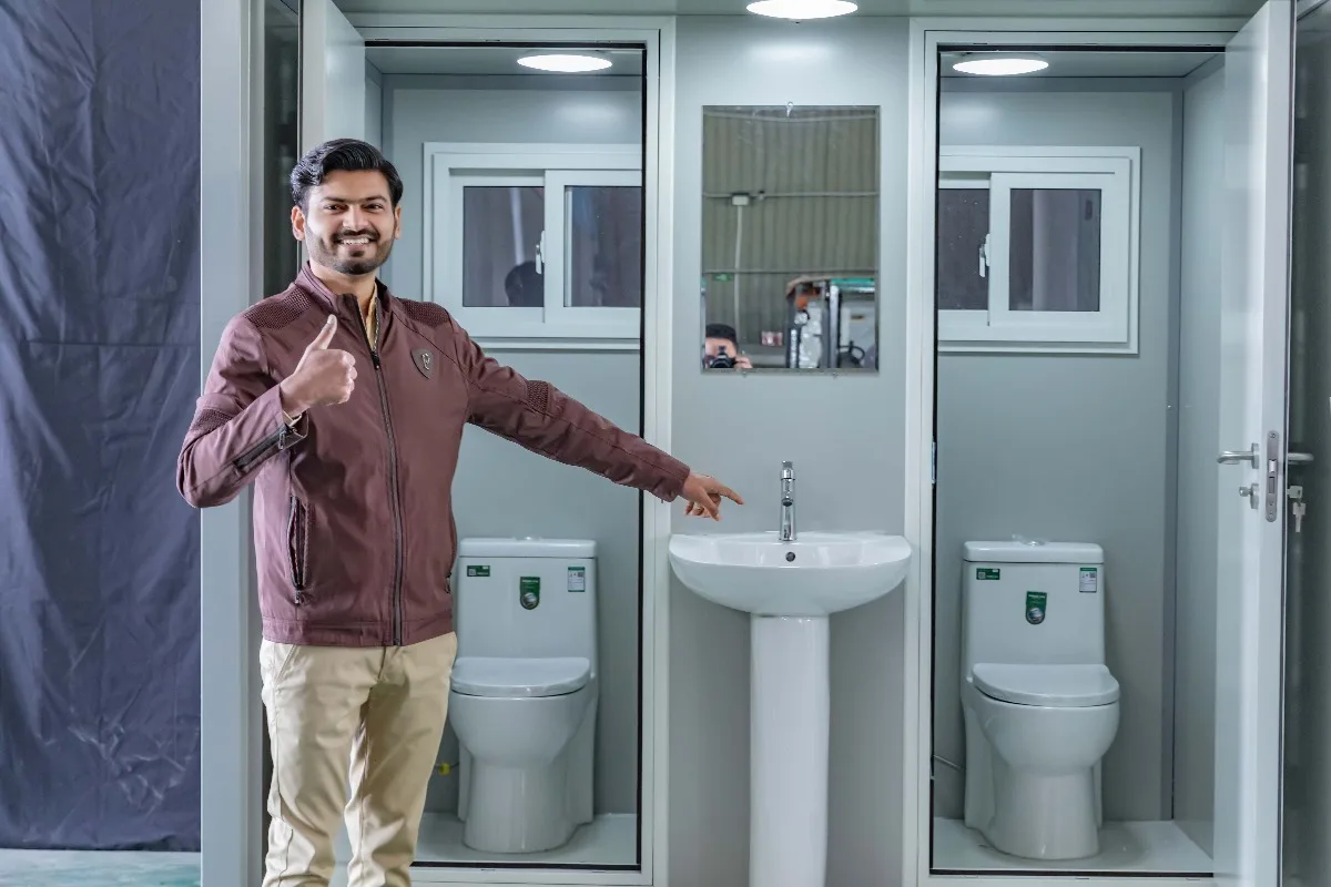 

Portable Durable Construction Ventilation System Temporary Sanitation Solution Emergency Sanitation Unit Toilet