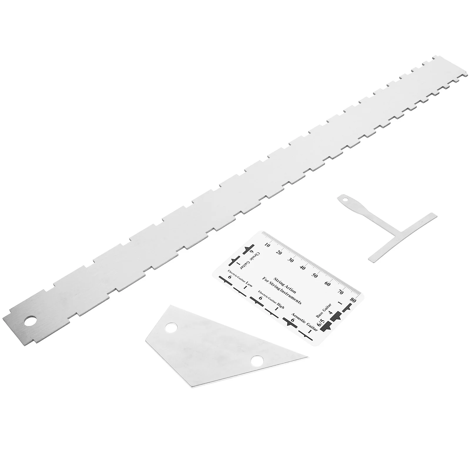 

12Pcs Guitar Tools Kit Precision String Action Ruler and Fret Rocker for Electric Bass Acoustic Guitar Maintenance