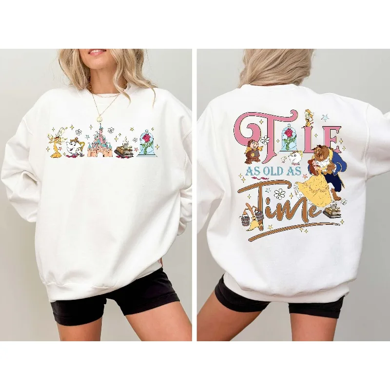 Sudadera Retro de la Bella y la Bestia de Disney, Sudadera Clásica con Temática del Parque de Atracciones de Disney, Sudadera de Viaje de Walt Disney World, para Mejores Amigas