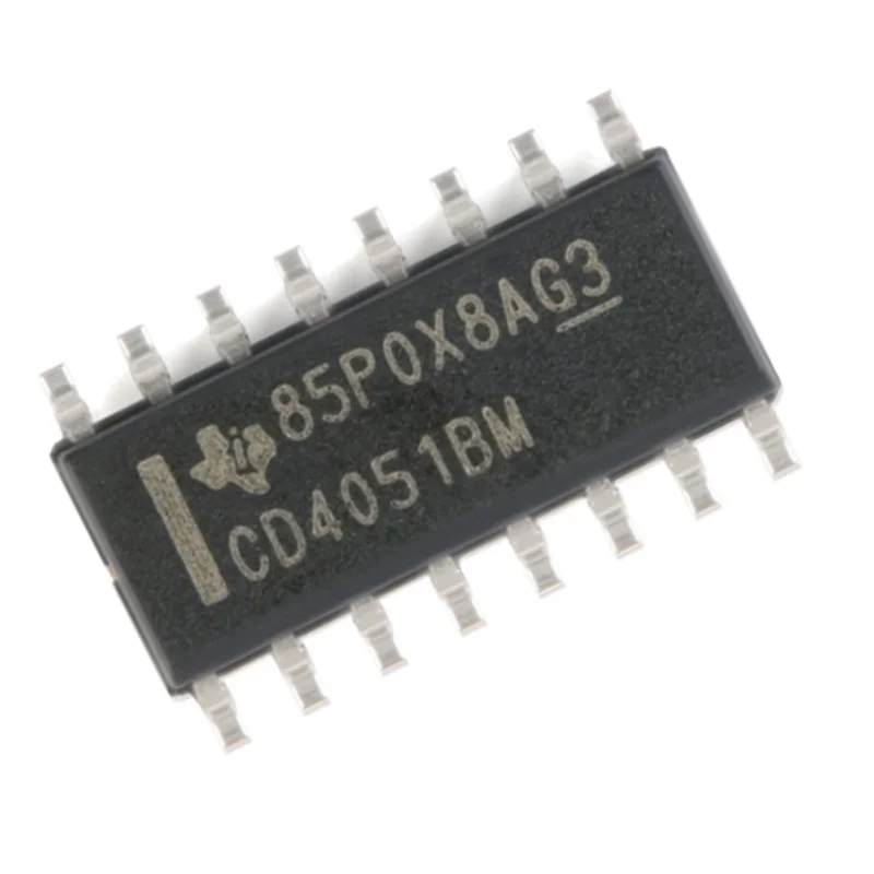 

100 Pieces of Brand New Original Cd4051Bm96 with Marking Cd4051Bm Soic-16 Cmos Single-Channel 8-Channel Analog Multiplexer Chip
