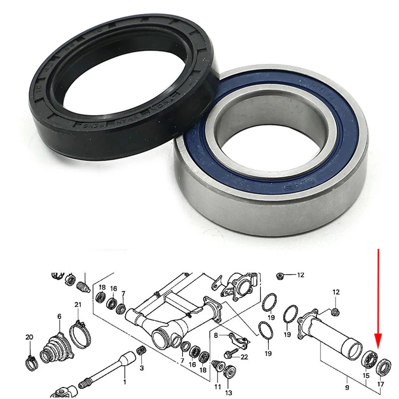 Rear Axle Wheel Hub Housing Bearing Seal Kits For Honda Foreman 400 450 500 Rubicon 500 Rancher 350 400 420 ATV UTV Accessories