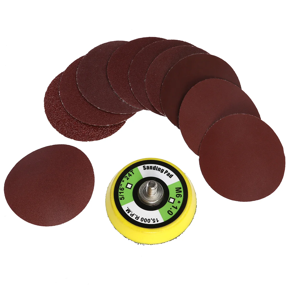 

2 Inch Sanding Discs Backer Plate Hook Loop Polishing Pads Self Stick Sandpaper 60-2000Grit Each Grit Psa Abrasive
