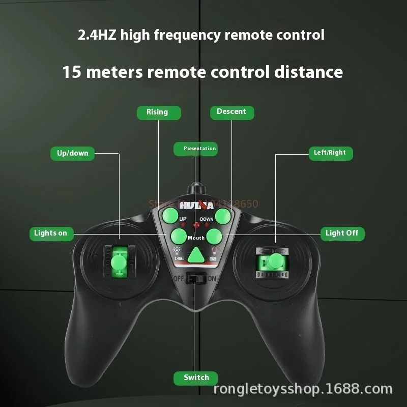 Huina 556 camión volquete con Control remoto de aleación, vehículo de ingeniería de simulación de 9 canales, vehículo de carga de juguete, modelo de vehículo de transporte