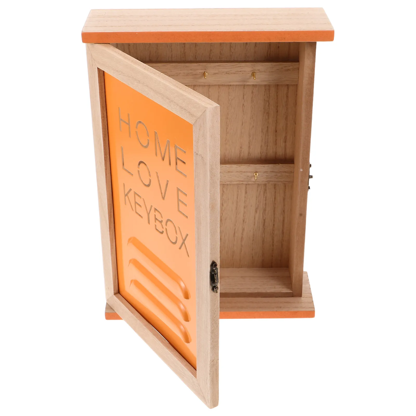Wooden Wall Mounted Key Holder Box Cute Decorative Entryway Key Organizer for Living Room Hallway Bedroom Modern Retro Home