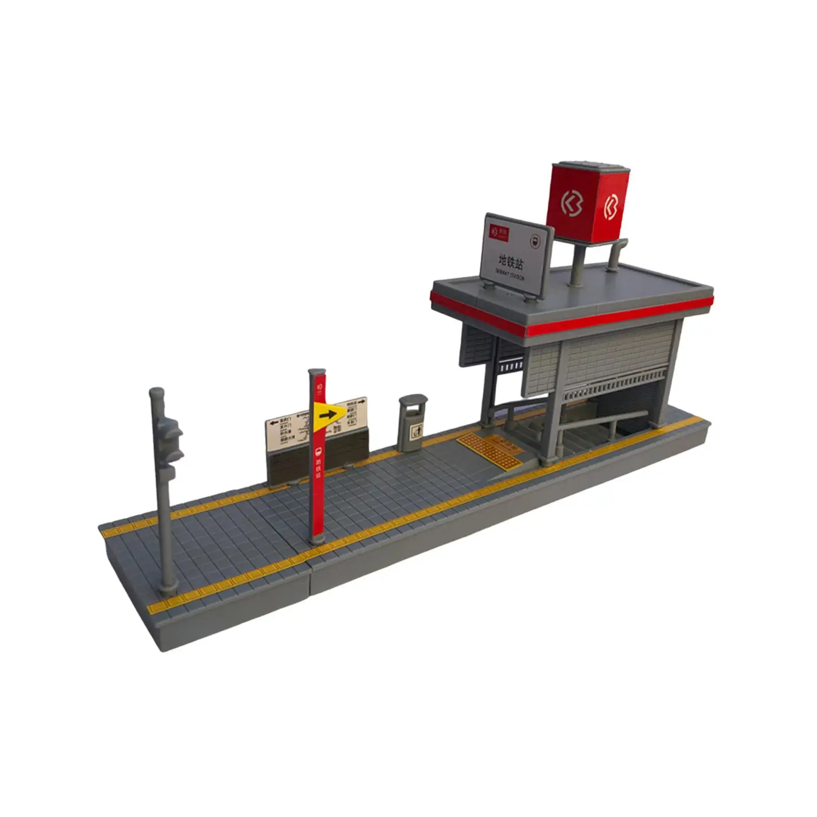 DIY Assembly Metro Station รุ่น 1/64 การศึกษาการเรียนรู้ของเล่นสําหรับเด็กผู้หญิง