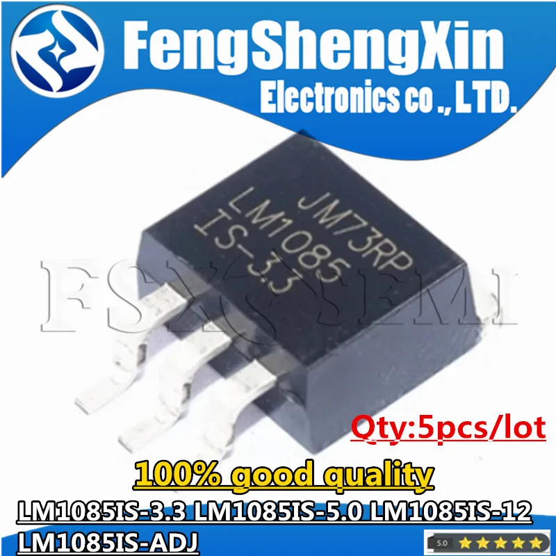 5pcs/lot LM1085IS-3.3 LM1085ISX-3.3 LM1085 LM1085IS-5.0 LM1085IS-ADJ LM1085IS-12 Low Dropout Positive Regulators TO263