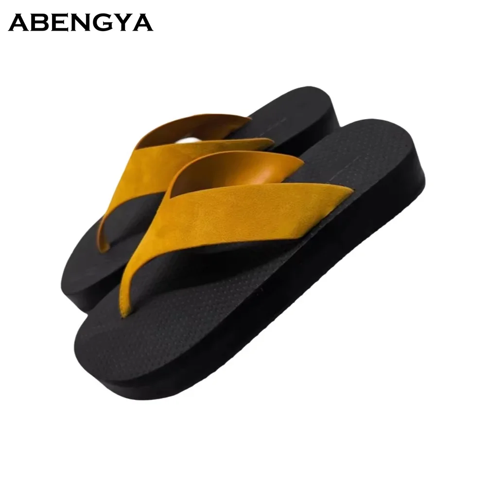 

Designer New Suede Leather Slippers Women Flip Flops Dress Flat Shoes Summer Casual Party Vacation Beach Walking Shoes For Women