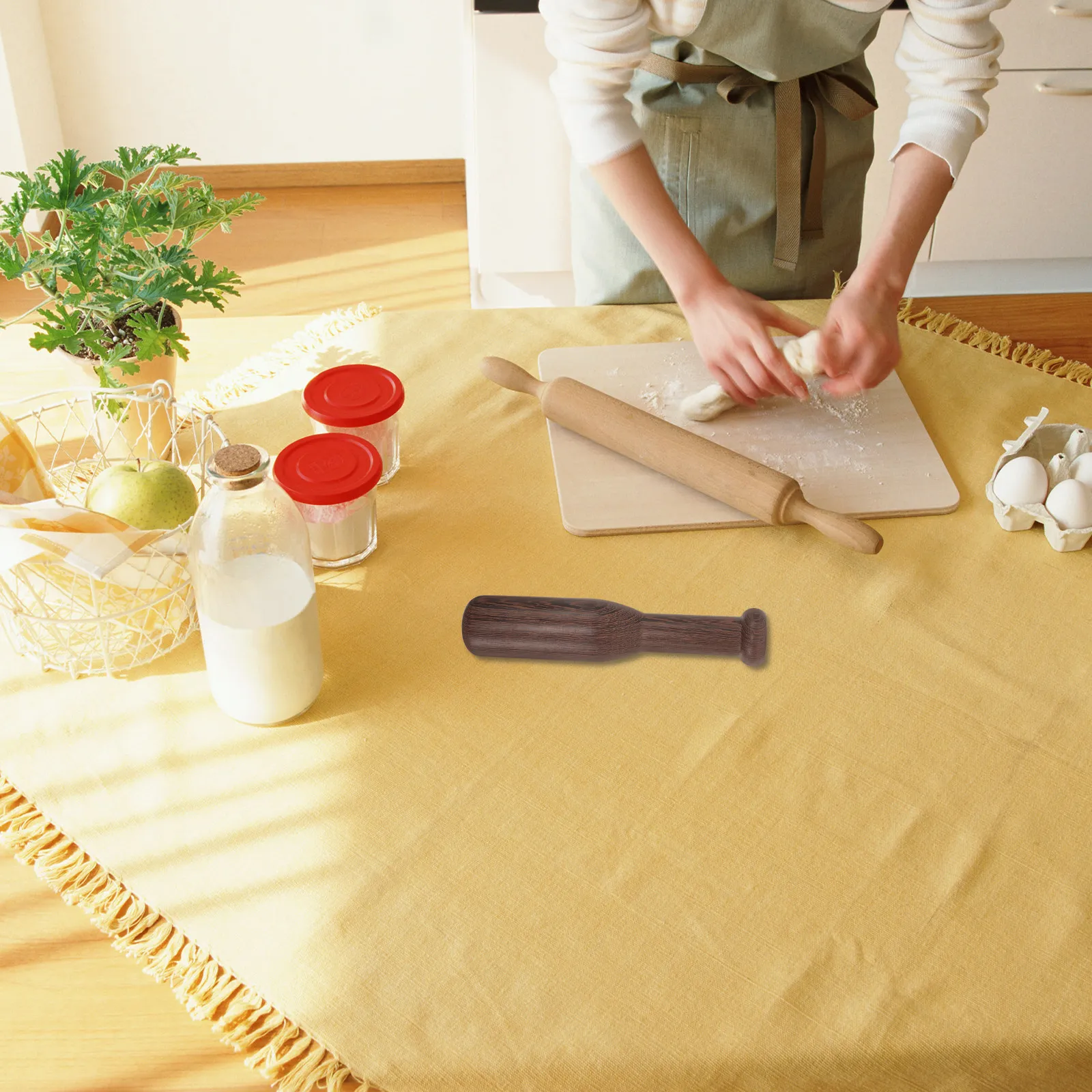 Wooden Sauerkraut Pestle Ergonomic Fermentation Tamper Vegetable Crusher Kitchen Tool Sauerkraut Kimchi Pickle Stick Masher