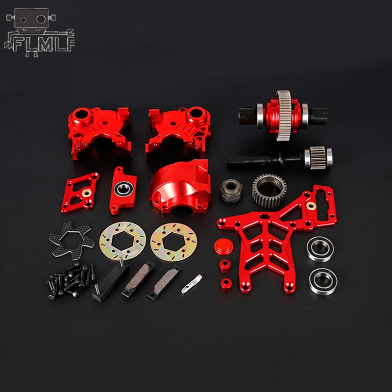 Rc Car Complete CNC Metal Gearbox Middle Transmission Box Assembly Set Fit 1/5 HPI ROFUN BAHA ROVAN KM BAJA 5B 5T 5SC Truck Part