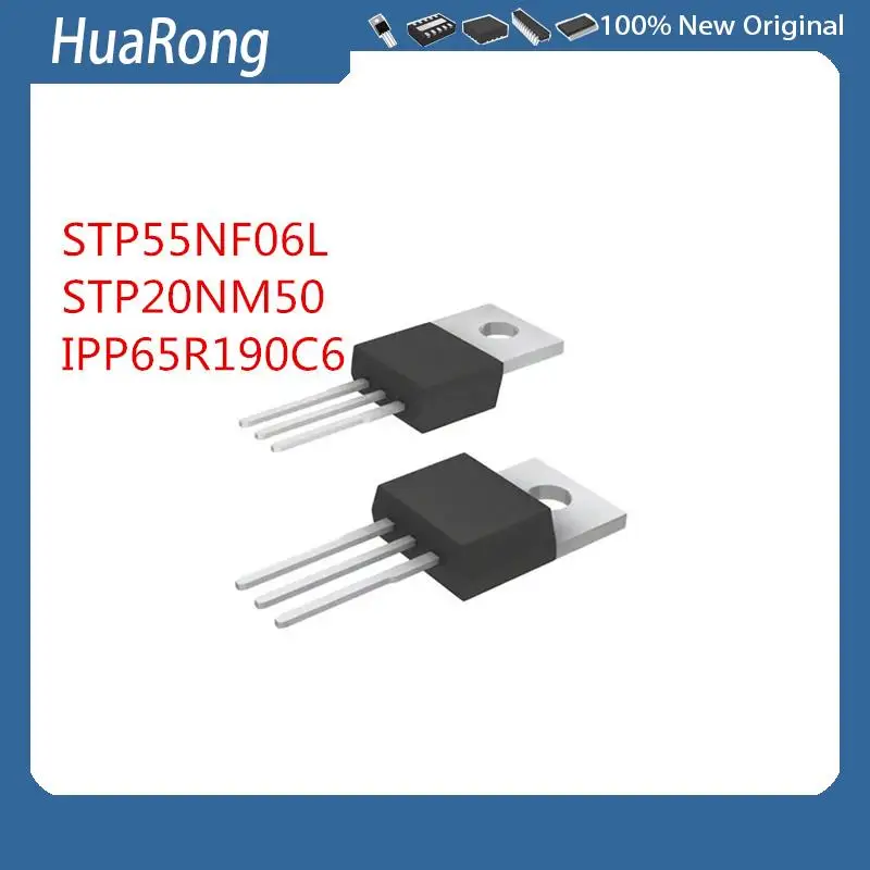 10PCS/LOT    STP55NF06L     55N06   55A 60V    P20NM50    STP20NM50     20A 500V     65C6190 IPP65R190C6    700V 20.2A    TO-220