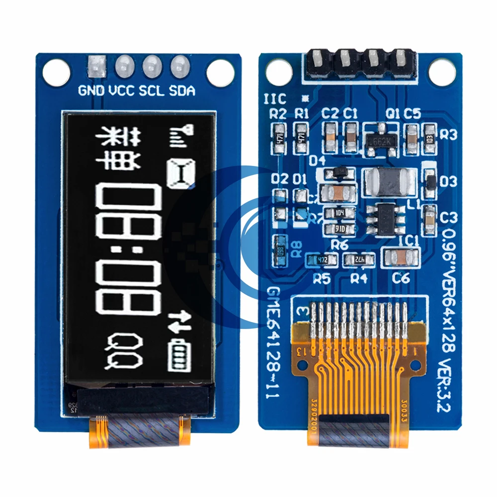 0.96 inch OLED display 64×128 LCD module SSD1107 LCD 0.96 