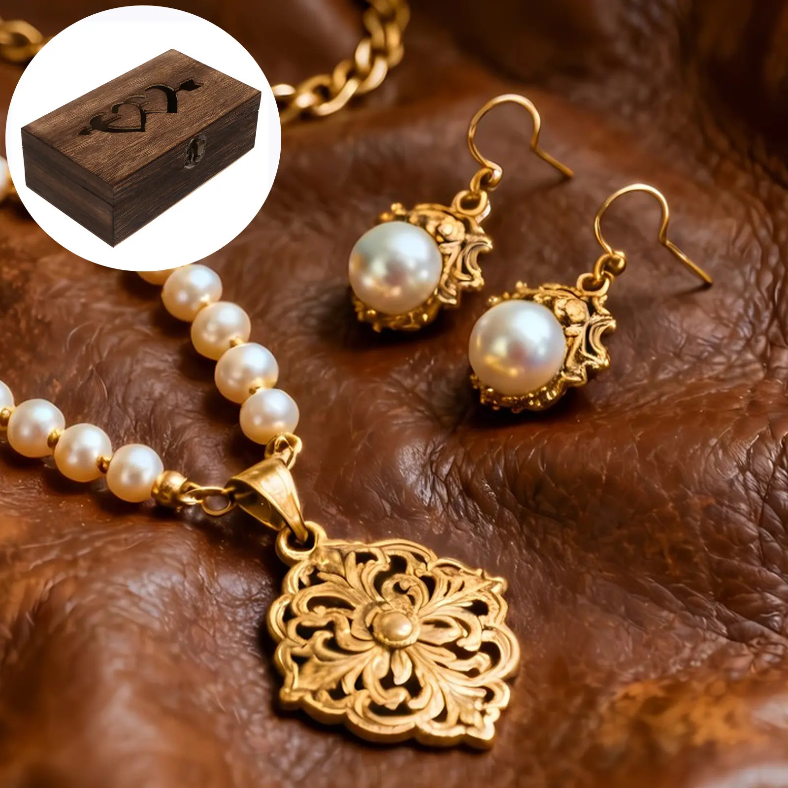 

Деревянный органайзер для колец, прямоугольный, цвета орехового дерева, компактный настольный футляр для хранения ювелирных изделий, для колец, ожерелий, серег