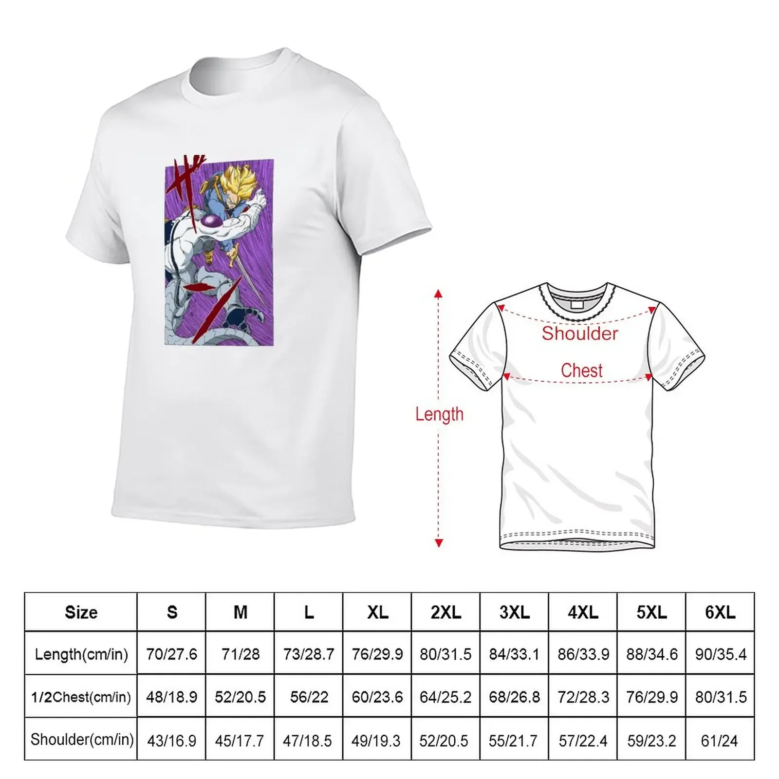 New Future Trunks defeats Frieza T-Shirt cute clothes Short sleeve men clothes