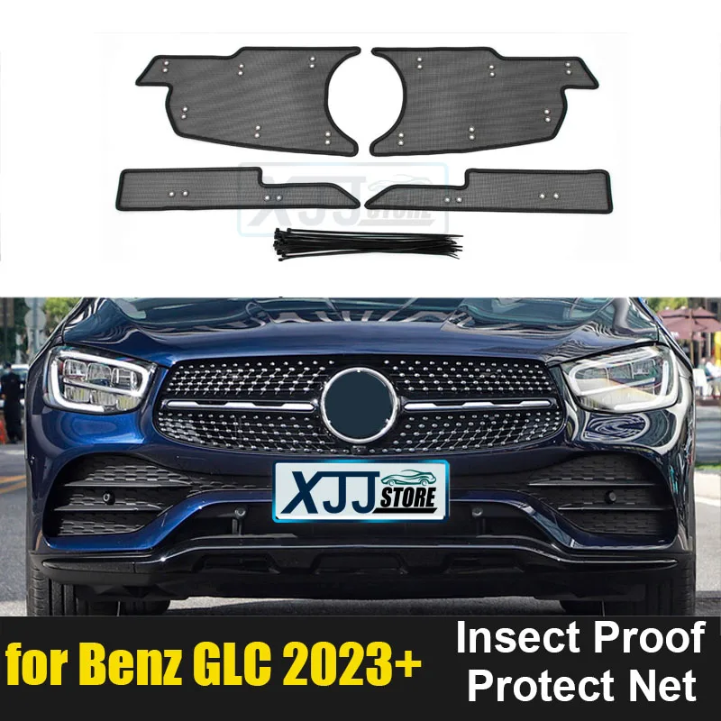 

Car Grille Insect Screening Mesh Front Grille Net Cover For Mercedes Benz GLC Sedan SUV AMG 2023 2024 Accessories