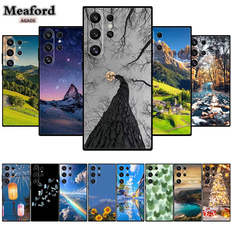 Phone Case For Samsung Galaxy S25 ultra TPU Back Cover Bumper For Samsung Galaxy S 25 S25 plus Colourful Flowers Shield Fundas