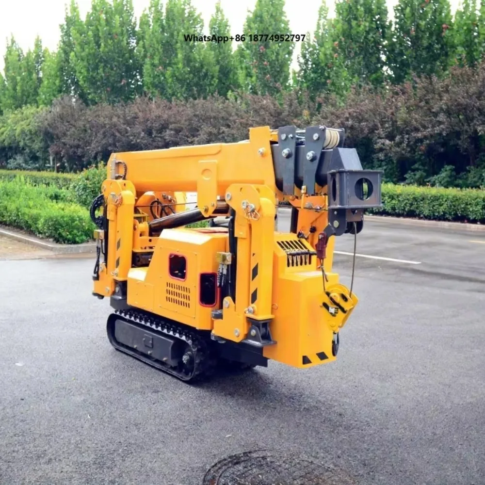 5t Tracked Spider Crane for Tree Transplantation Landscaping Heavy Log Lifting Uneven Terrain