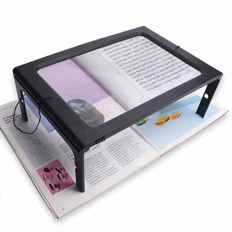3X LED Magnifying Glass with Stand, Perfect for Jewelry Making & Reading for Seniors (Battery Not Included)