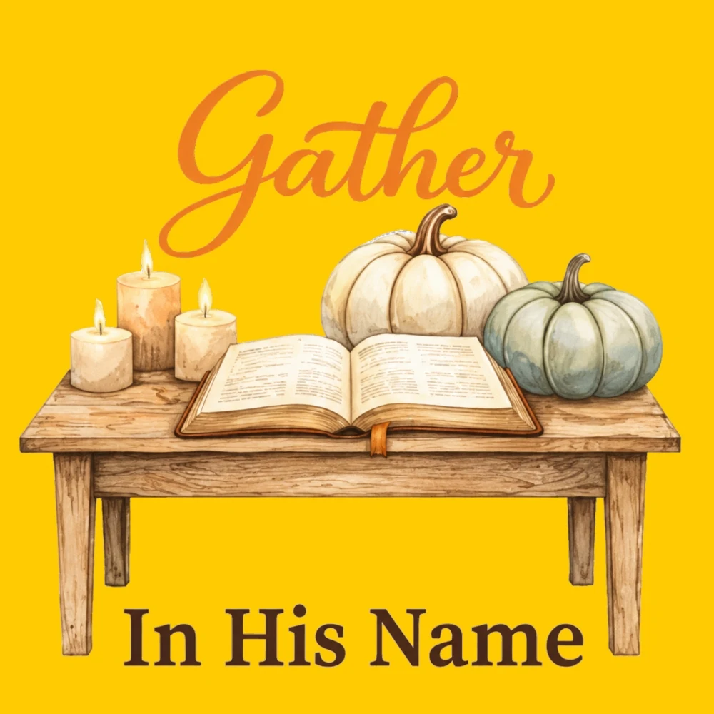 Car Stickers And Decals, Vinyl Decals, Gather In His Name Pumpkin Table, Automotive Decals, Funny Bumper Stickers(1pc)