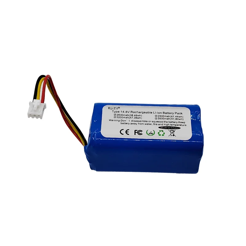 14.8 فولت 4S1P 2600 مللي أمبير 3500 مللي أمبير بطارية قابلة للشحن 18650 بطارية ل LIECTROUX C30B جهاز آلي لتنظيف الأتربة