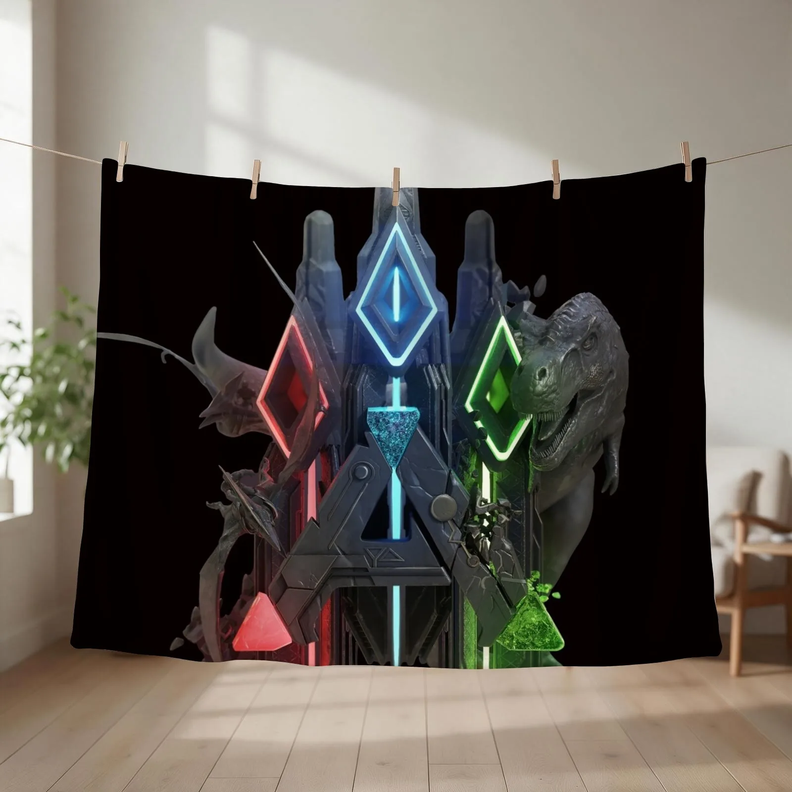 ARK Implant Throw Blanket Shaggy Bed Fashionable Sofas Cute Plaid Blankets