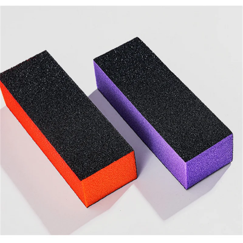 10/20/50 قطعة 3 الجانب الإسفنج مبرد أظافر الرملي كتلة الملمع التلميع ملف 100/180 حصى مسمار FilesNail الفن باديكير مانيكير أداة