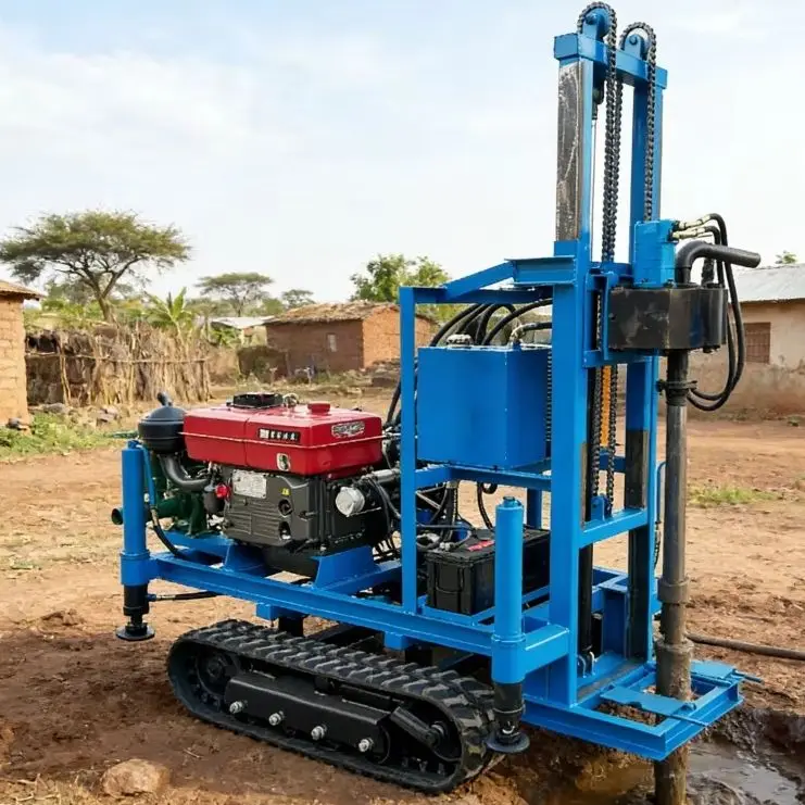 Customized 22HP Diesel Hydraulic Water Well Drilling Rig 180m Portable Easy Transport Quick Setup