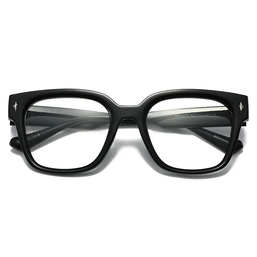 New Quality TR90 Glasses Frame Women Men Unisex Stars Square Anti Blue LIght Glasses Metro Core Brand Optical Glasses
