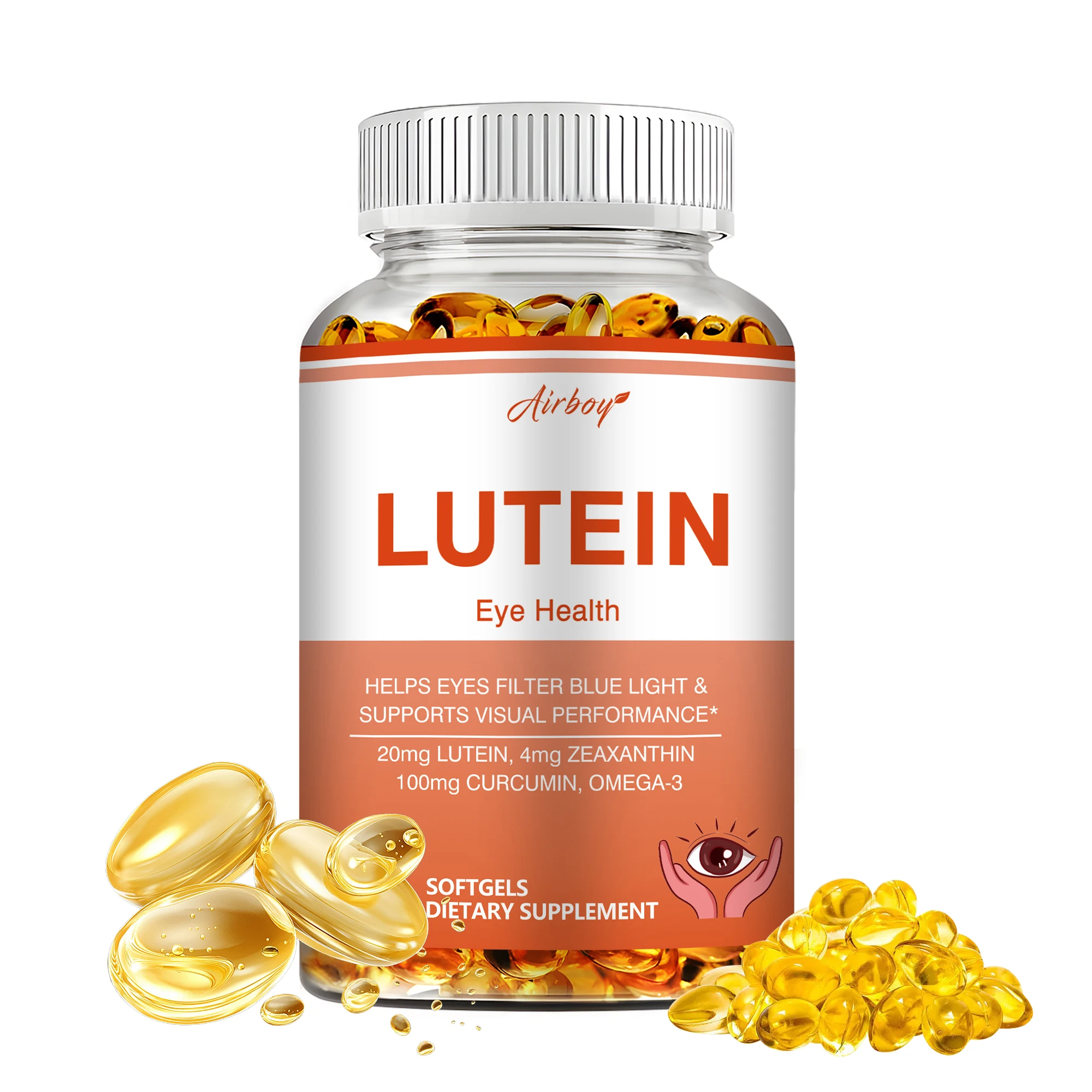 

Lutein Capsules - with Zeaxanthin, Vitamin E - Blue Light Protection, Healthy Vision, Reduce Eye Fatigue, Improve Visual Clarity