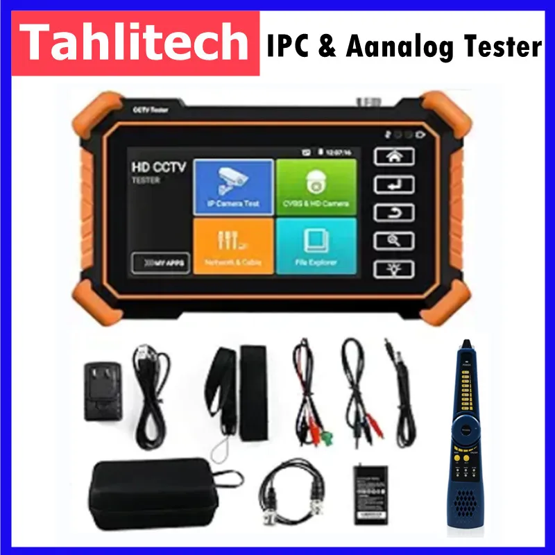 Tahlitech IPC-1910C plus 8K CCTV IPC Tester Support Hikvision Dahua Camera Test AHD TVI CVI Test UTP TDR Cable Test