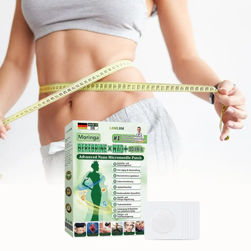 Moringa Shaping Patch Natural Moringa Essence Firming Skin Improve Contour Non-Invasive Body Care Patch for Abdomen Thighs Arms