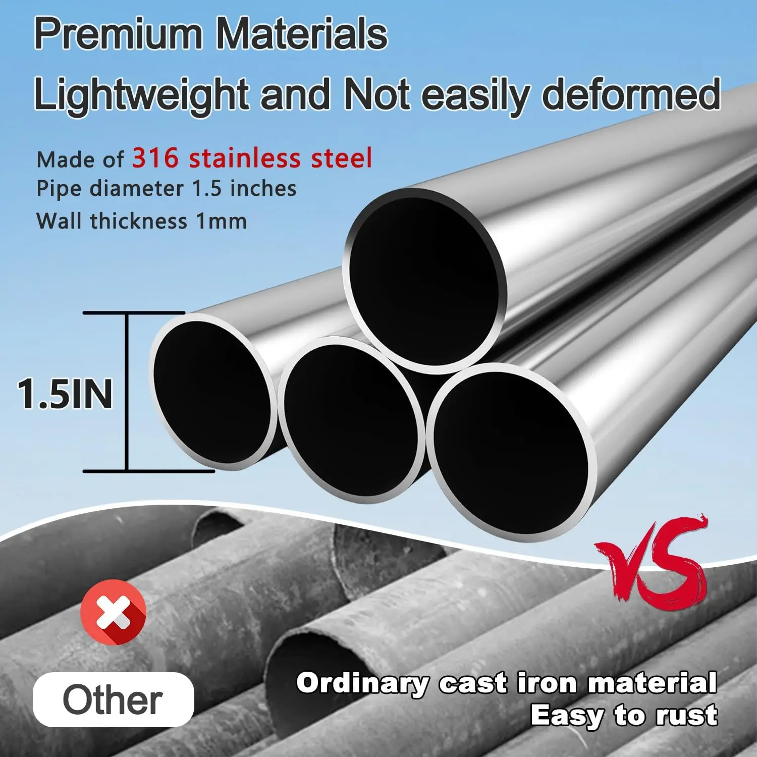 Support sur poteau, kit de montage pour camping-car comprend un poteau durable de 1,5 po de diamètre, support sur poteau au sol de 7 pieds, 4 sections · Vente directe d'usine